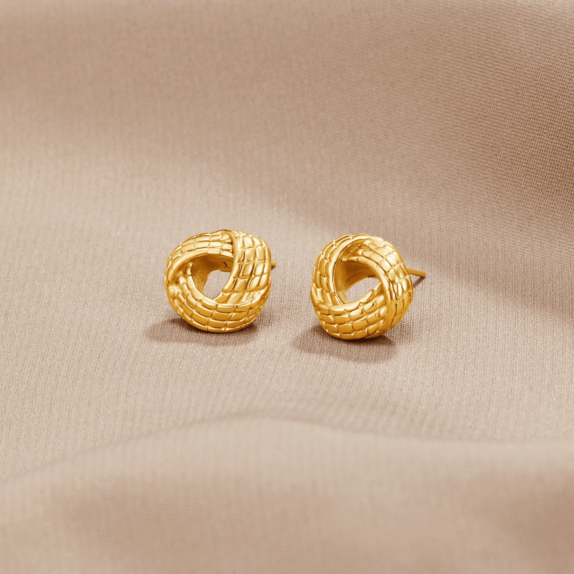Knotted Twist Gold Earrings - My StoreEarrings
