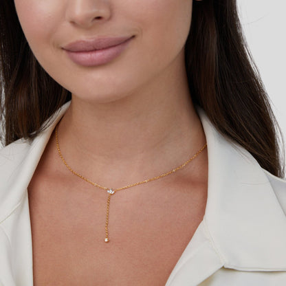 Lariat Crystal Drop Necklace - My StoreNecklace