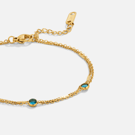 Layered Blue Athena Crystal Bracelet - My StoreBracelet