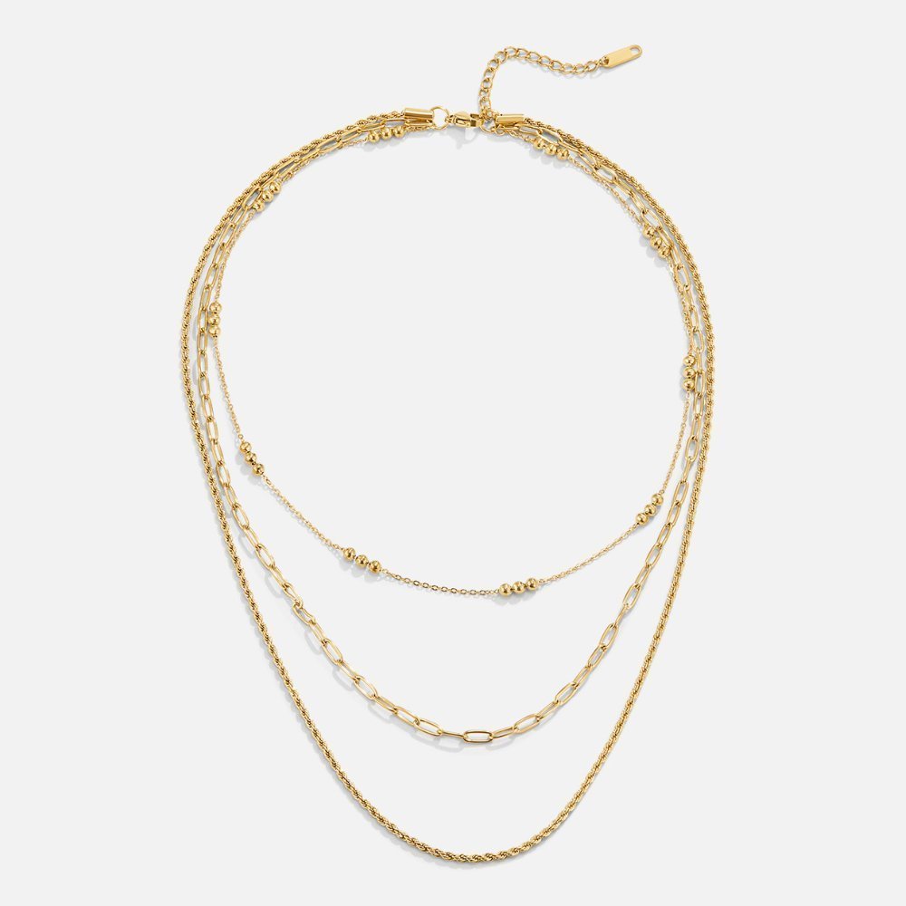 Layered Gold Chains - Necklace - 3