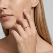 Léa Crystal Clover Ring - Ring - Gold - 5 - 4