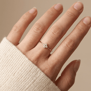 Léa Crystal Clover Ring - Ring - Gold - 5 - 1