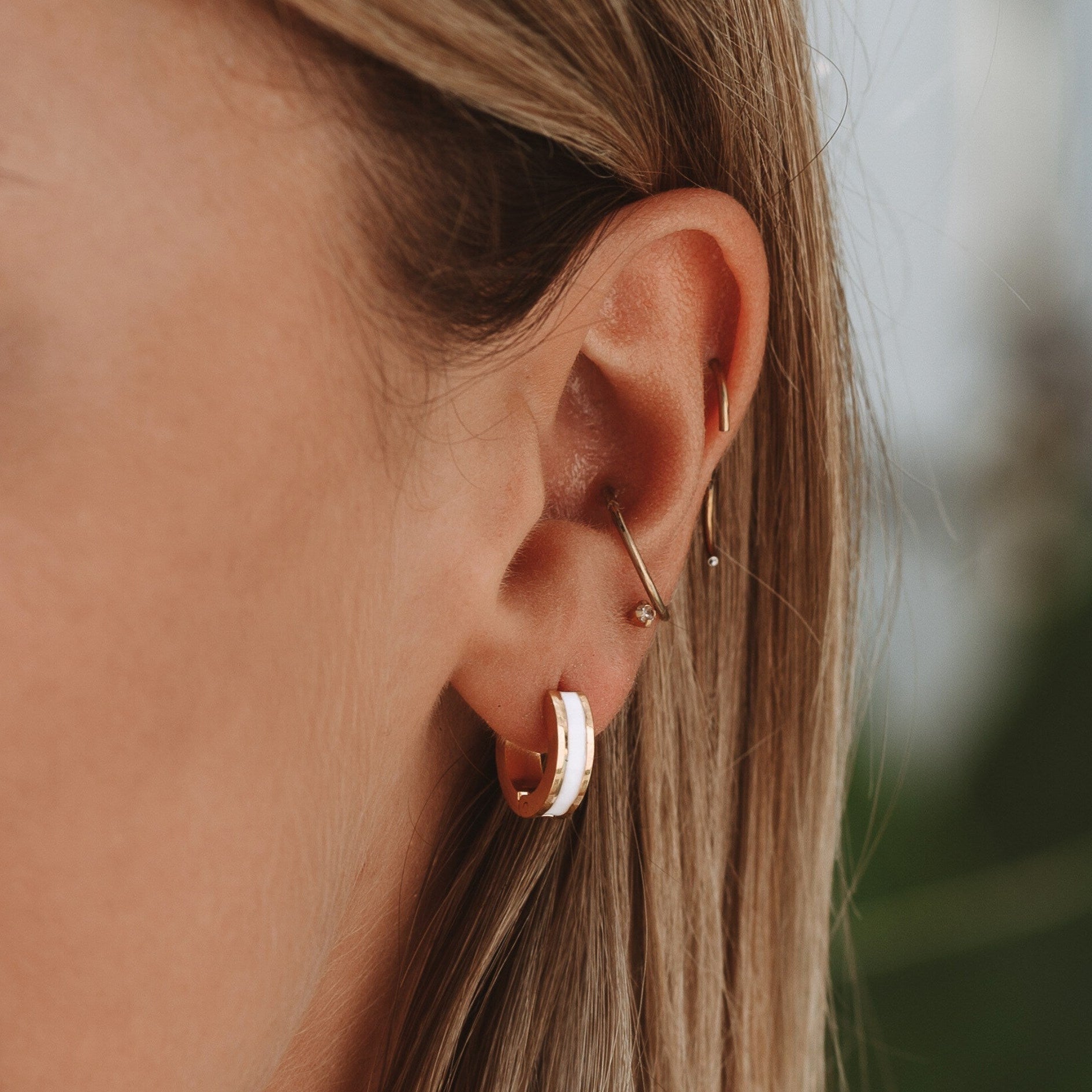 Lena Petite Hoops - Gold - 3