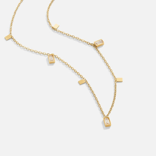 Lena Rectangle Crystal Necklace - My StoreNecklace