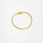 Léonie Classic Tennis Bracelet - Bracelet - Gold - 16.5cm / 6.5in - 2