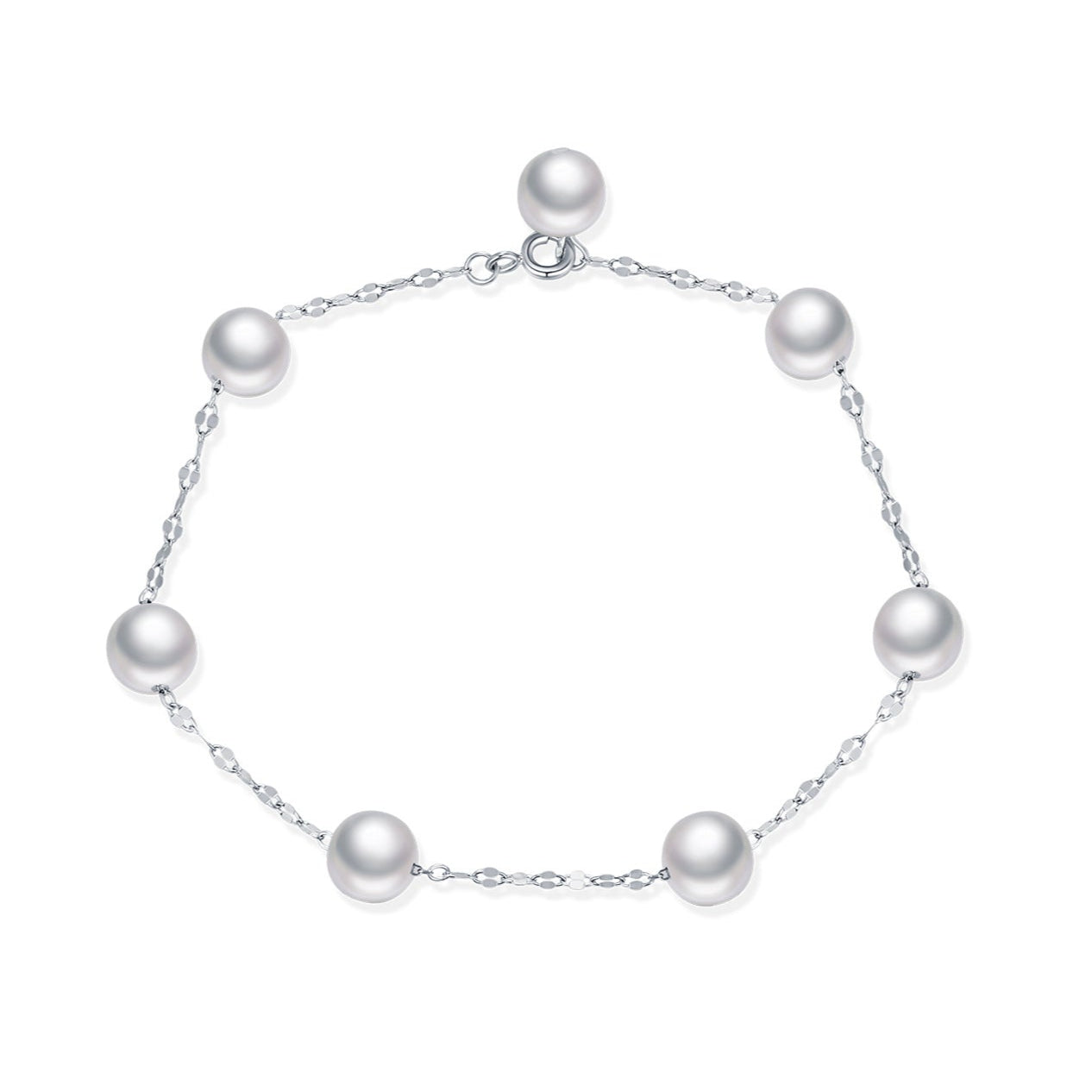 Léonie Silver Pearl Bracelet - NAVALLI