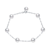 Léonie Silver Pearl Bracelet - NAVALLI