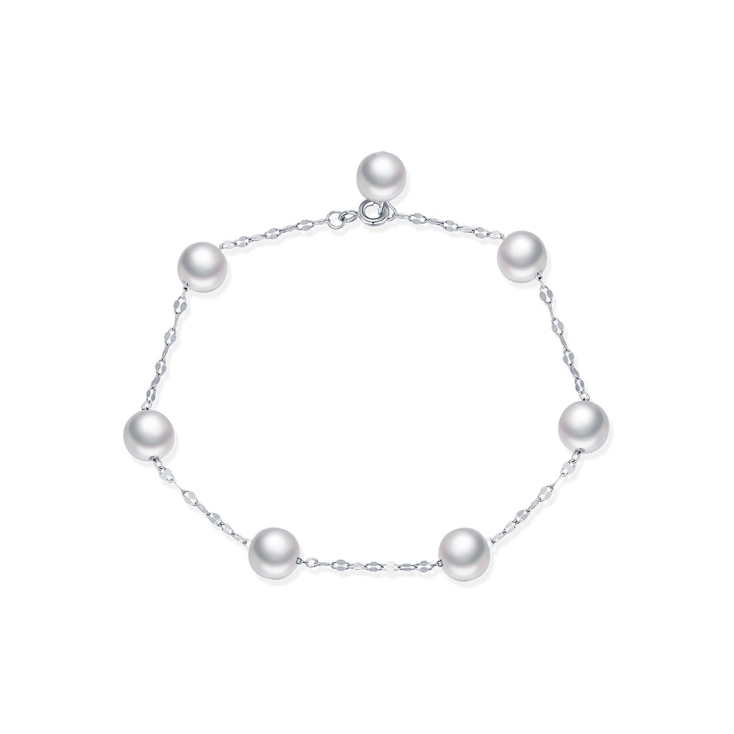 Léonie Silver Pearl Bracelet - NAVALLI