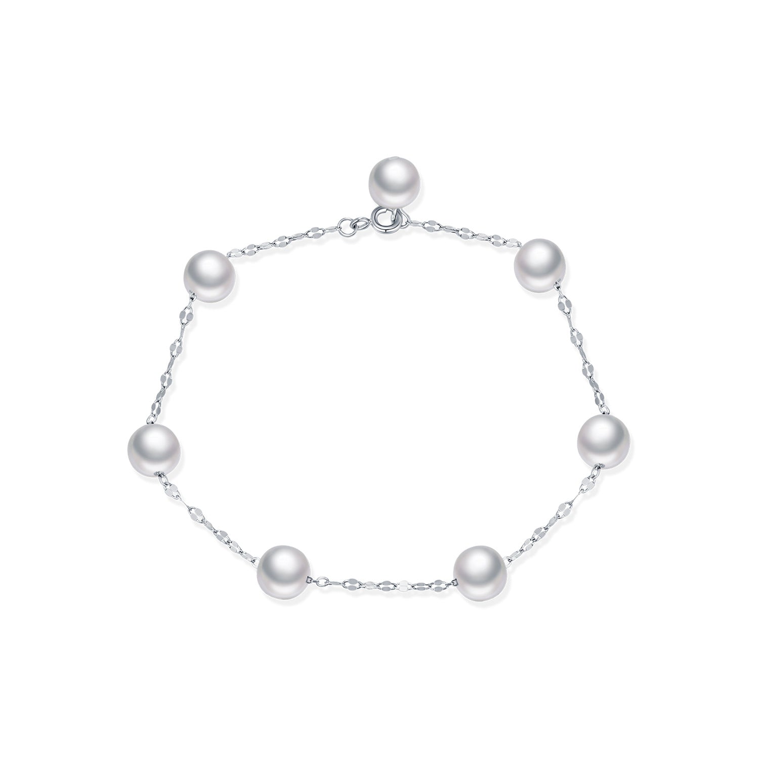 Léonie Silver Pearl Bracelet - NAVALLI
