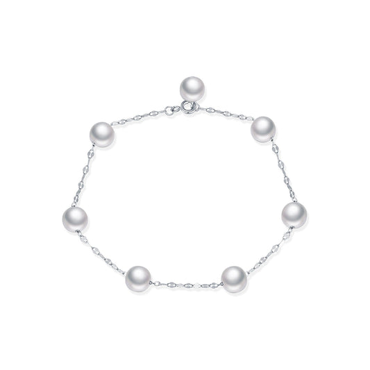 Léonie Silver Pearl Bracelet - NAVALLI