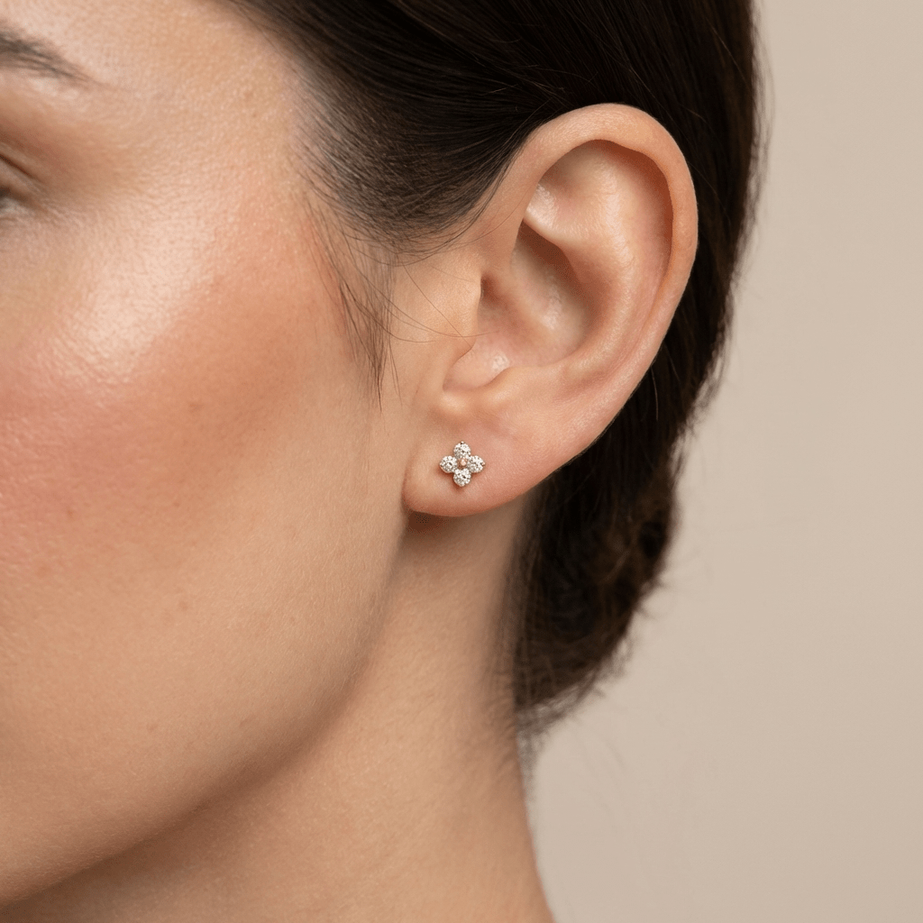 Lilia Spark Crystal Studs - Earrings - Gold - 1