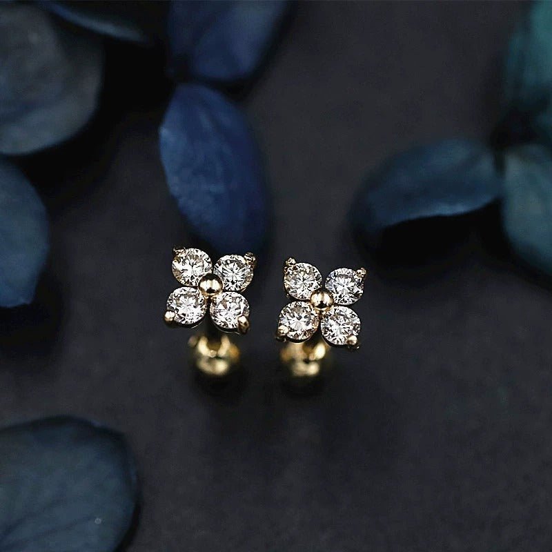 Lilia Spark Crystal Studs - Earrings - Gold - 6