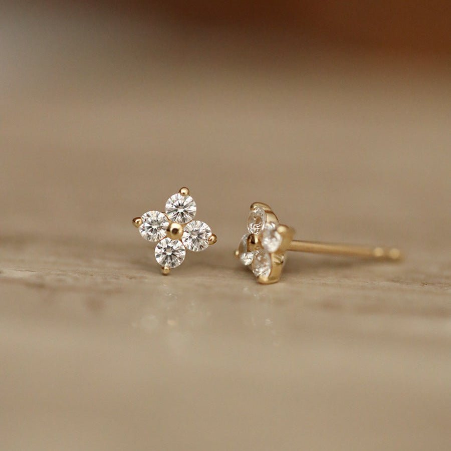 Lilia Spark Crystal Studs - Earrings - Gold - 