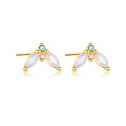 Lina Petite Studs - Blue & Pink - 2