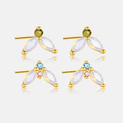 Lina Petite Studs - Blue & Pink - 4