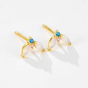 Lina Petite Studs - Blue & Pink - 5