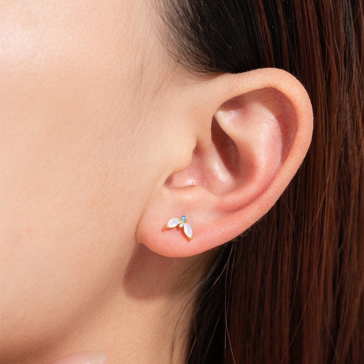 Lina Petite Studs - Blue & Pink - 1