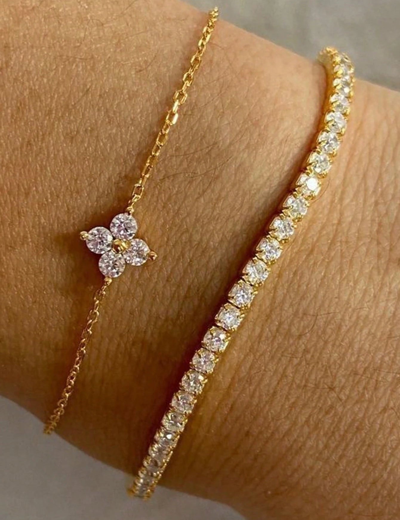 Lina Set of 2 Bracelets - Gold - 1