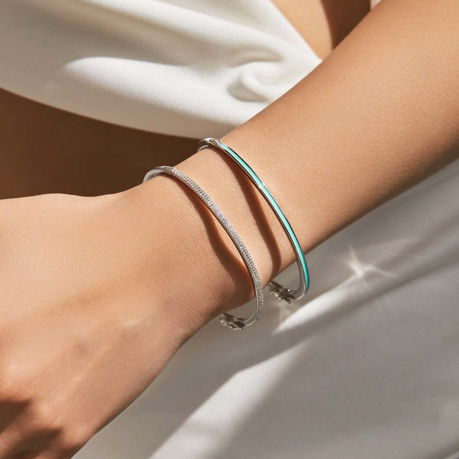 Lina Sterling Silver Bangle - 54 MM - 3