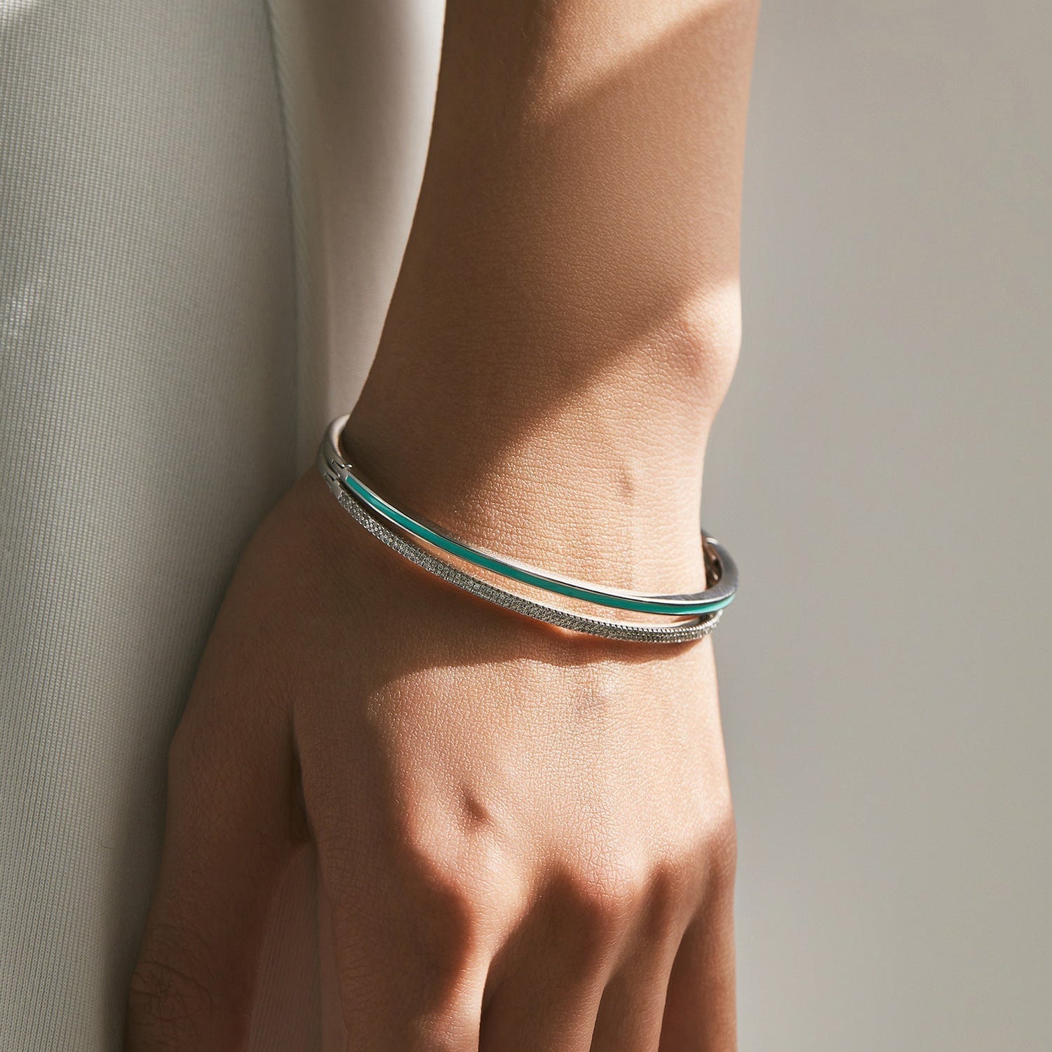 Lina Sterling Silver Bangle - 54 MM - 5