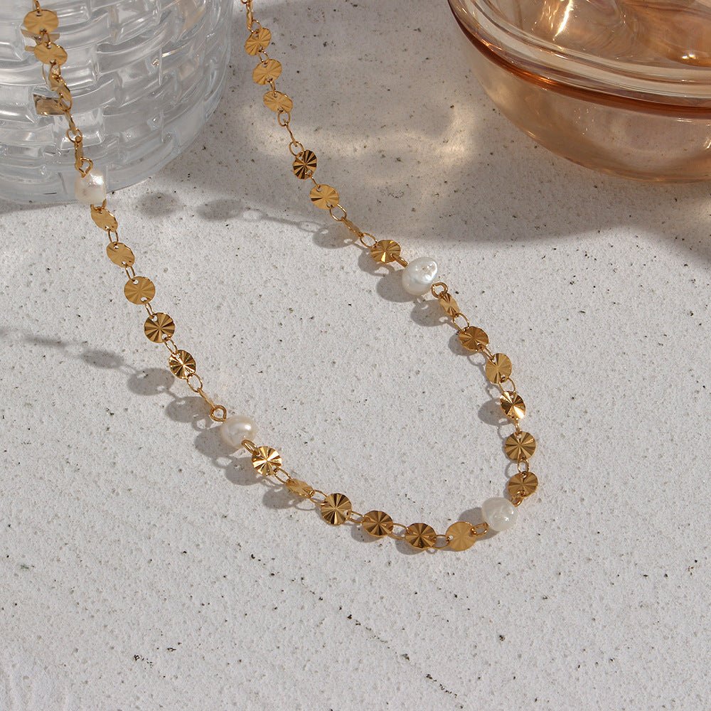 Liora Coin Pearl Neklace - NAVALLI