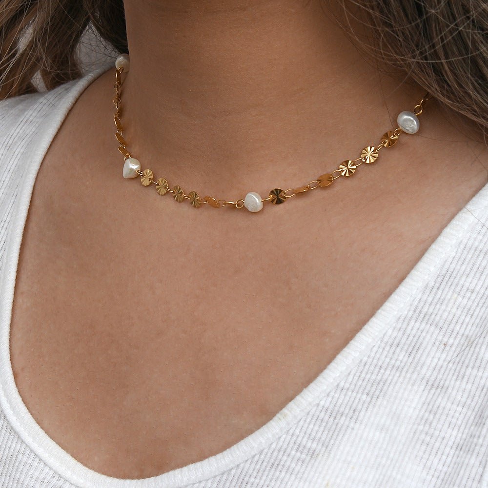 Liora Coin Pearl Neklace - NAVALLI