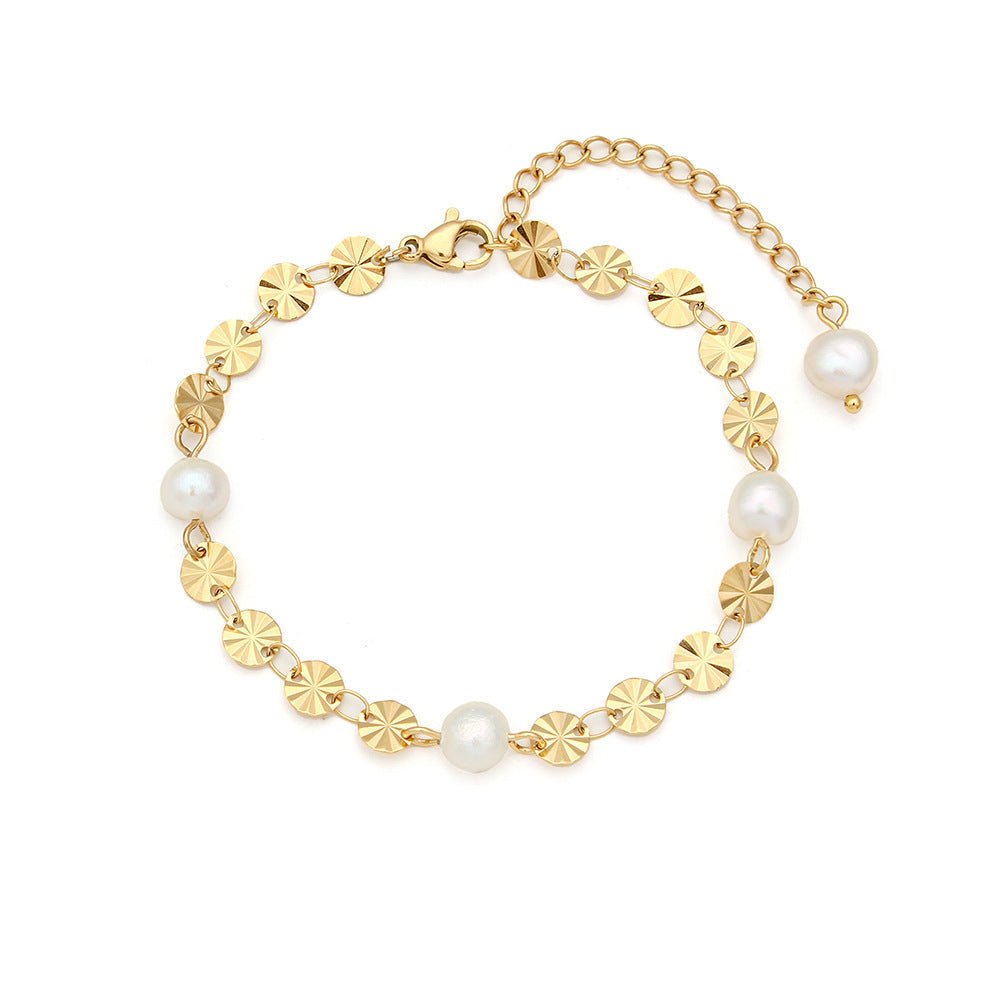 Liora Gold Pearl Bracelet - NAVALLI