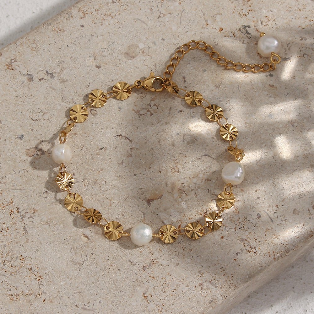 Liora Gold Pearl Bracelet - NAVALLI
