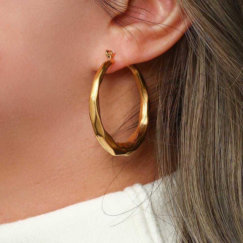 Liora Polished Hoop Earrings - 1