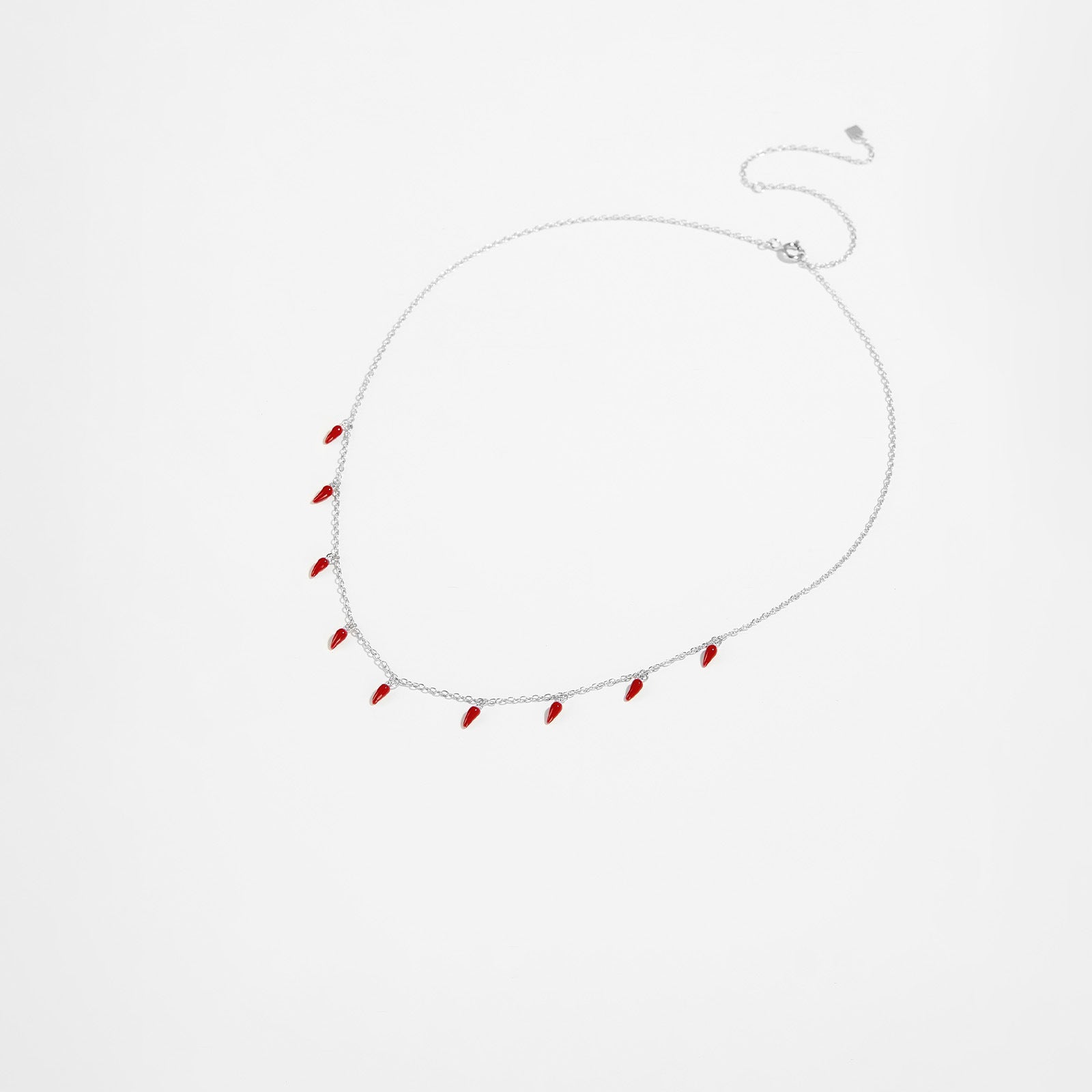 Lola Spice Charm Necklace - Platinum - 7