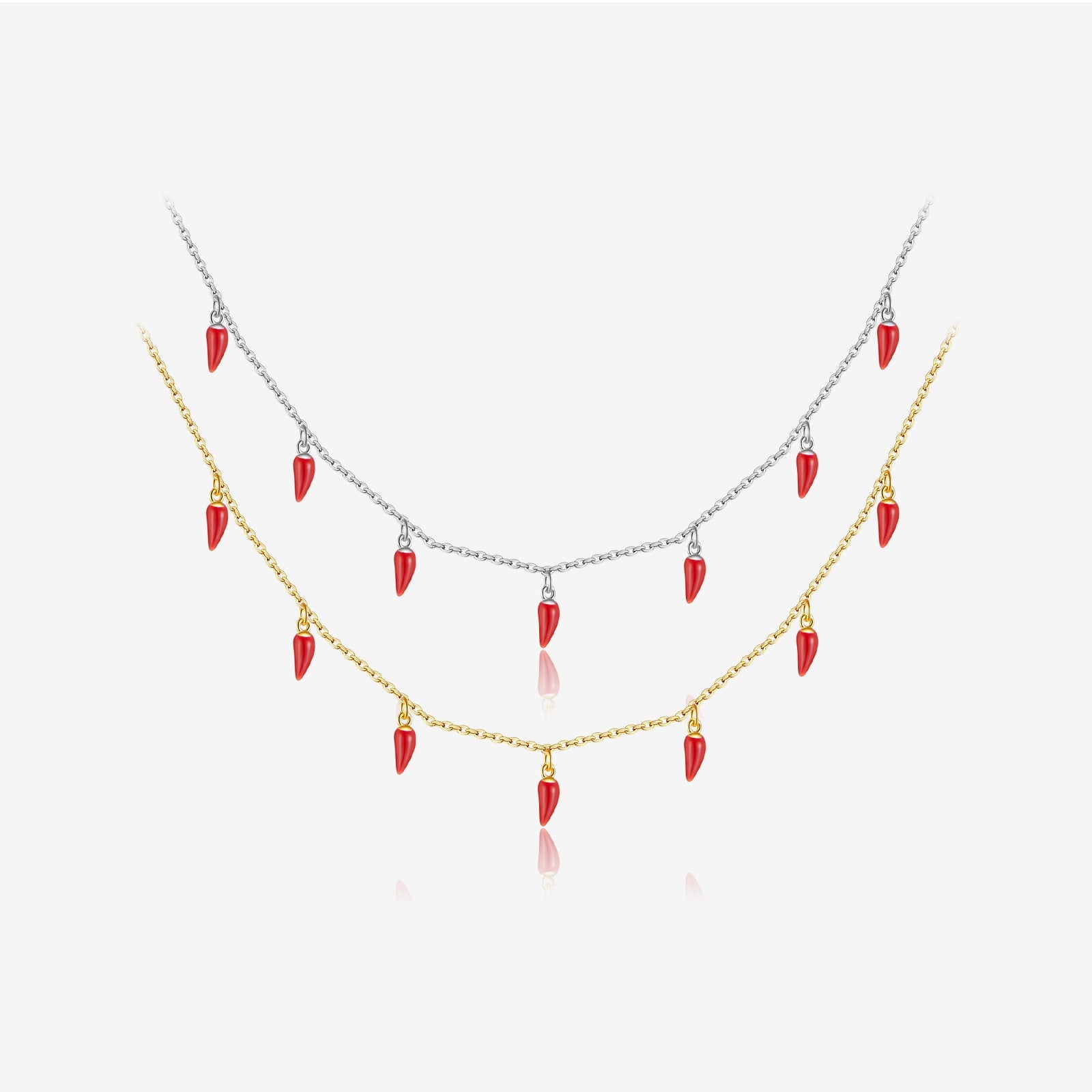 Lola Spice Charm Necklace - Platinum - 4