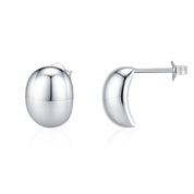 Luna Silver Stud Earrings - NAVALLI