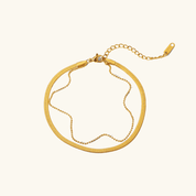 Lyra Bold Gold Anklet - NAVALLI
