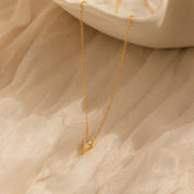 Lyra Crystal Pendant Necklace - Gold - 5