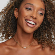 Madison Textured Gold Hoops - Earrings - 4