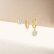 Malia Floral Crystal Earrings Set - Earrings - 3