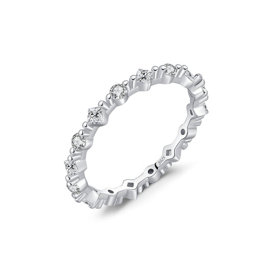 Mia Silver Crystal Ring - NAVALLI