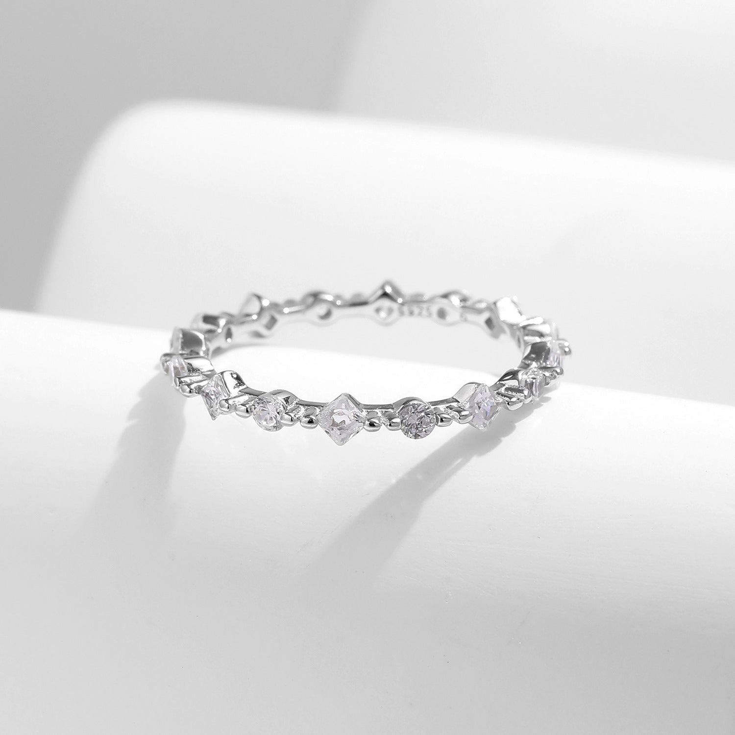 Mia Silver Crystal Ring - NAVALLI