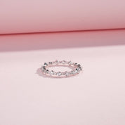 Mia Silver Crystal Ring - US 5 | UK J - 3