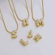 Mila Silver Bubble Letter Necklace