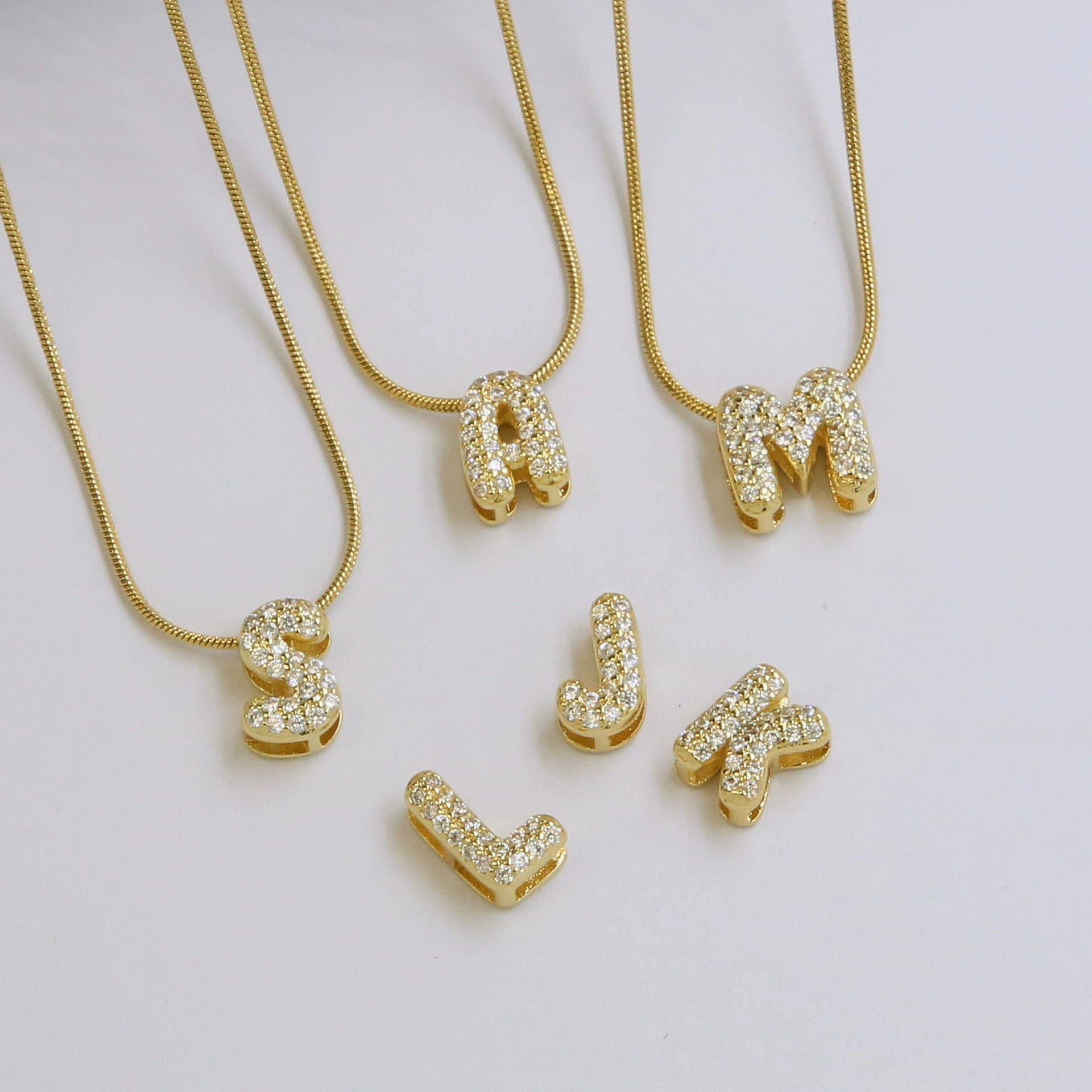 Mila Silver Bubble Letter Necklace