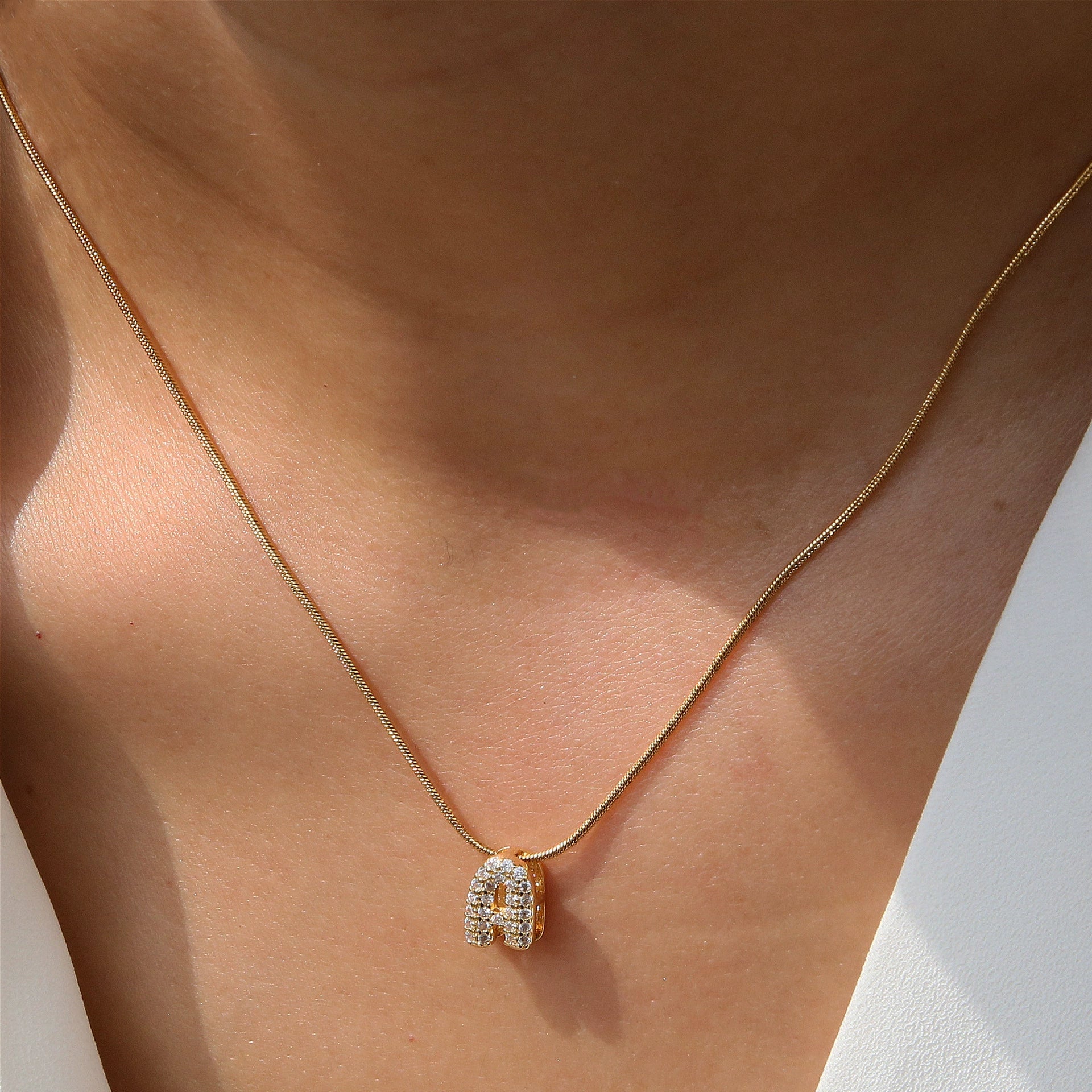 Mila Silver Bubble Letter Necklace