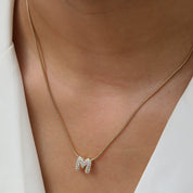 Mila Silver Bubble Letter Necklace