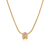Mila Gold Bubble Letter Necklace