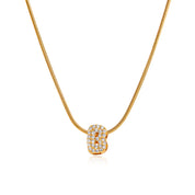Mila Gold Bubble Letter Necklace