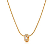 Mila Gold Bubble Letter Necklace