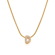 Mila Gold Bubble Letter Necklace