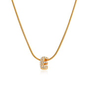 Mila Gold Bubble Letter Necklace