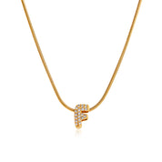 Mila Gold Bubble Letter Necklace