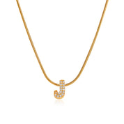 Mila Gold Bubble Letter Necklace